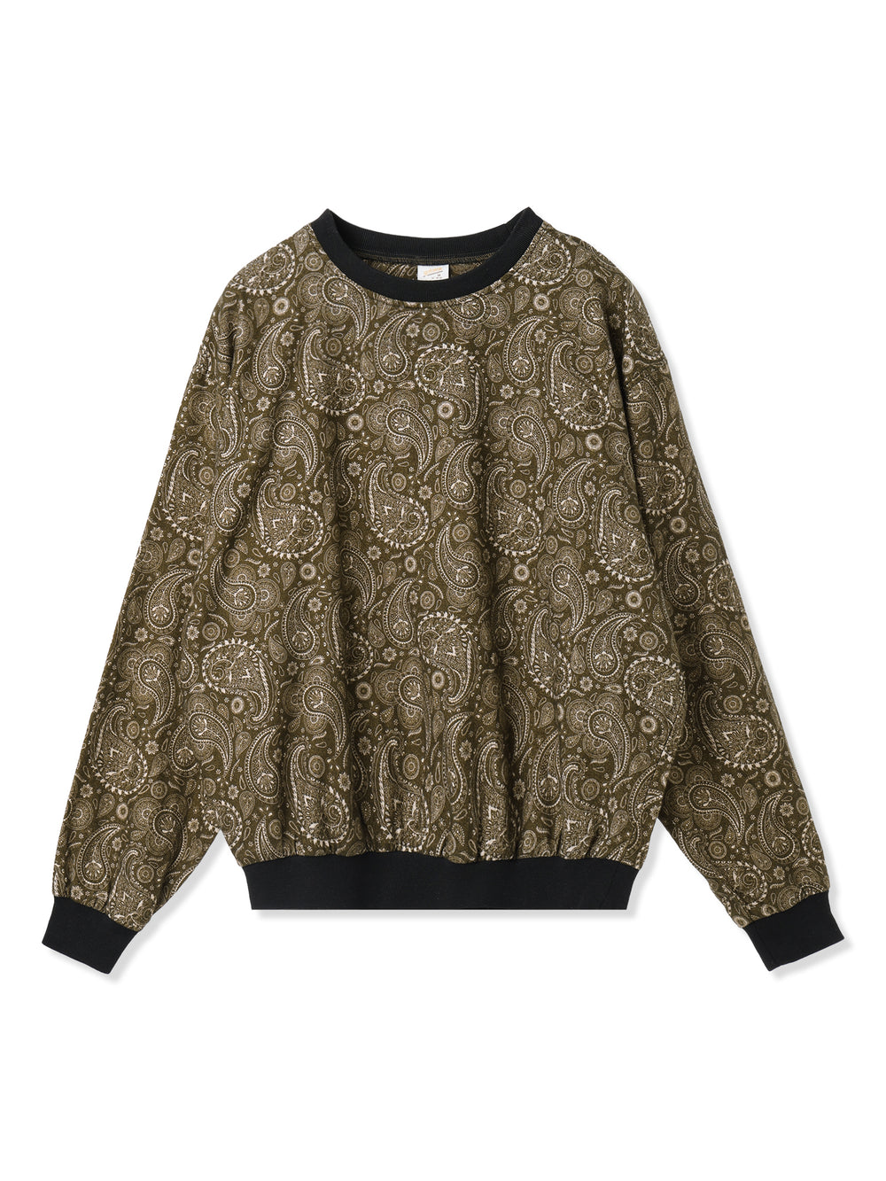 sportswear別注ペイズリーネルプルオーバー (オリーブ)