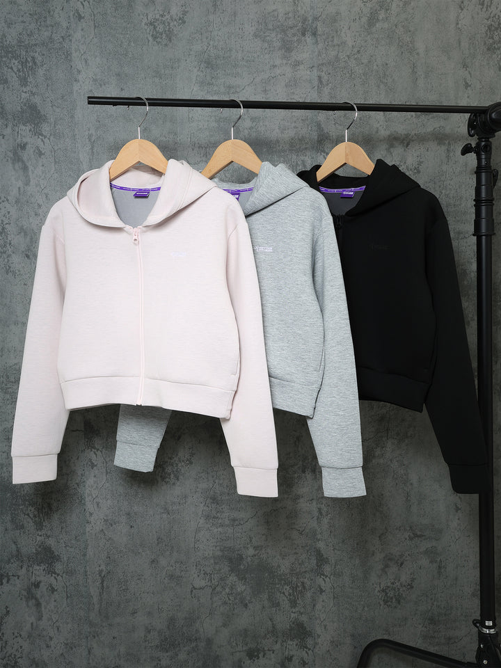 ZIP UP SHORT HOODIE 7