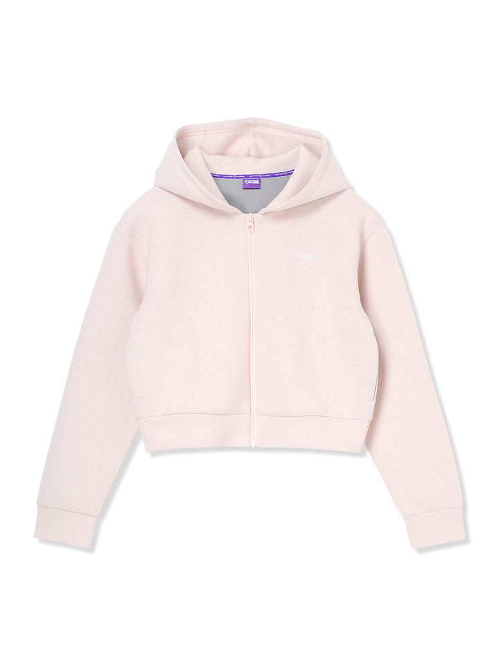 ZIP UP SHORT HOODIE (Lピンク)