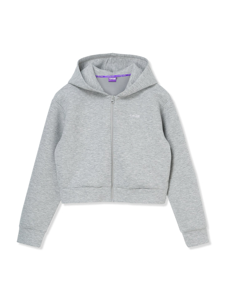 ZIP UP SHORT HOODIE (杢グレー)