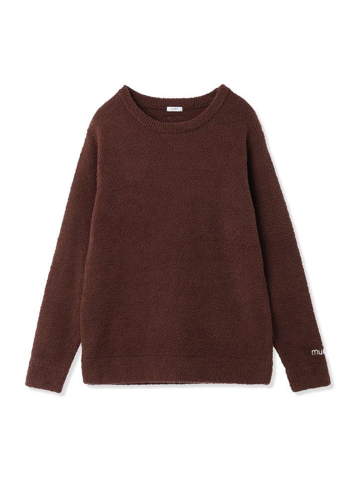 モールニットプルオーバー(men) (ブラウン)