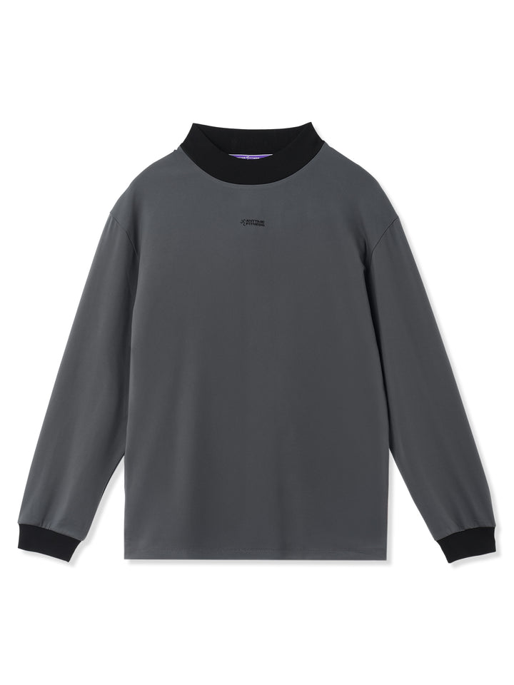 BICOLOR RIB TEE (グレー)