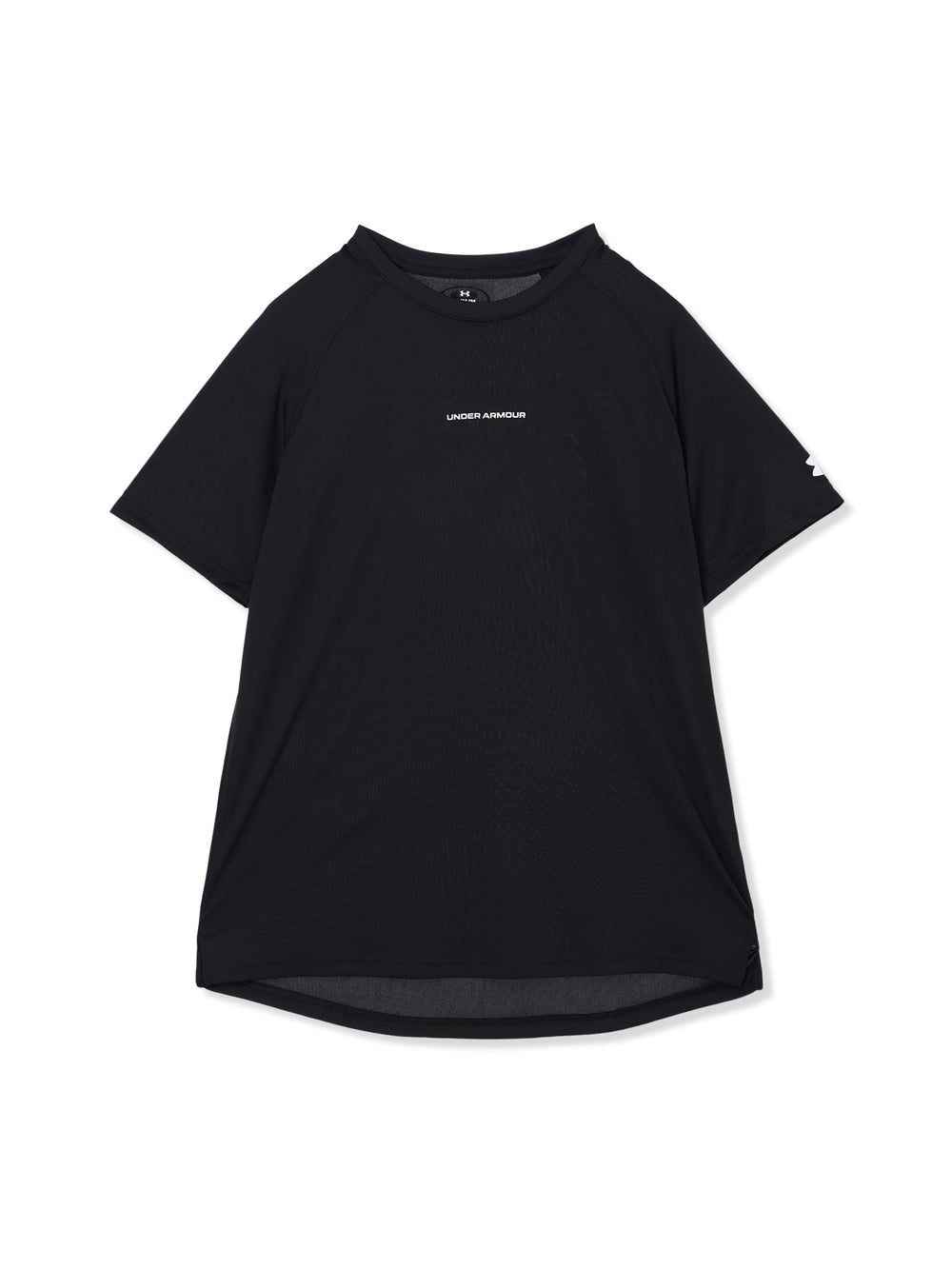 UAロングショット ショートスリーブTシャツ (ブラック)