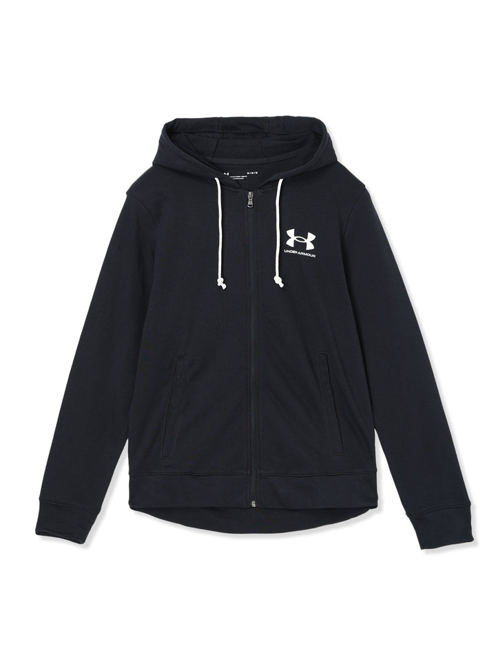 UAライバルテリー フルジップ フーディー (ブラック)