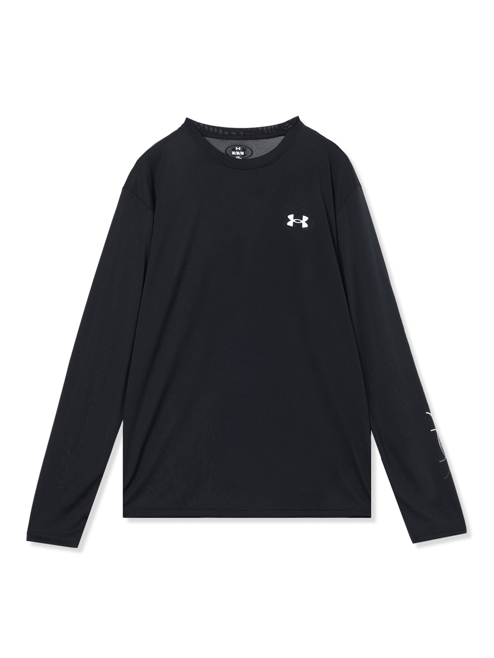 UAテック ロゴ グラフィック ロングスリーブ Tシャツ (ブラック)