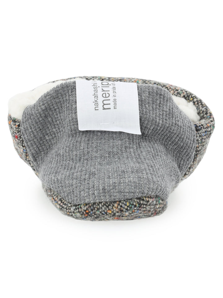 ホッピングネップツイード×シープボア・グレー 3