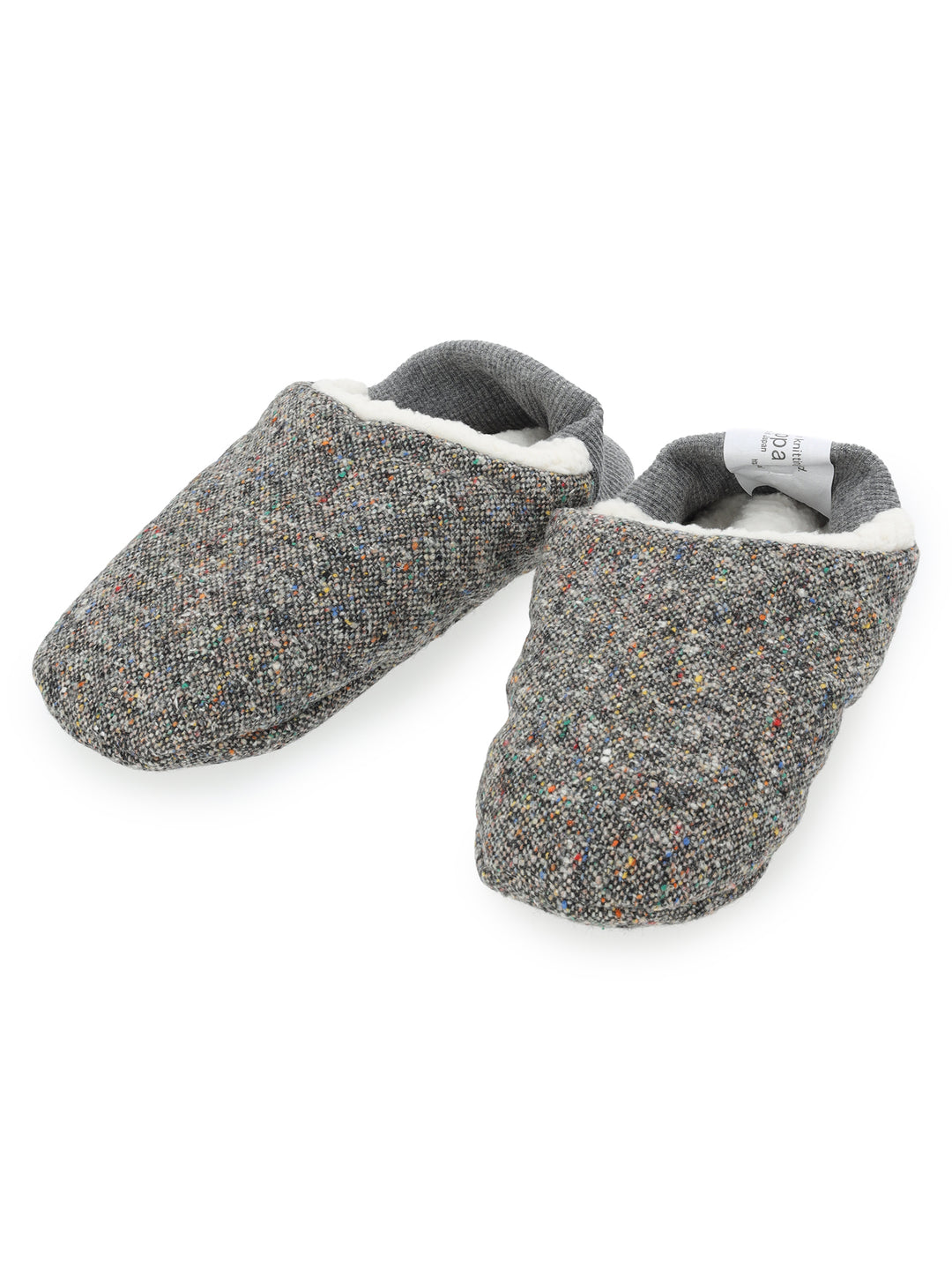 ホッピングネップツイード×シープボア・グレー 1