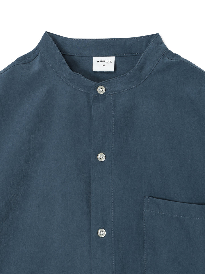 ピーチスキンバンドカラーシャツ 2