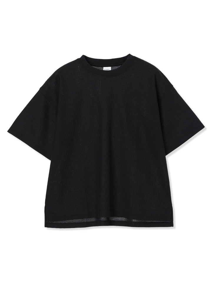 ワッフルTシャツ (ブラック)