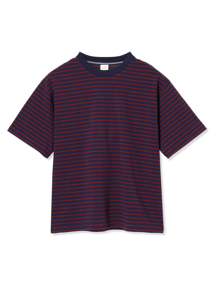 sportswear別注マルチボーダーTシャツ (パープル)