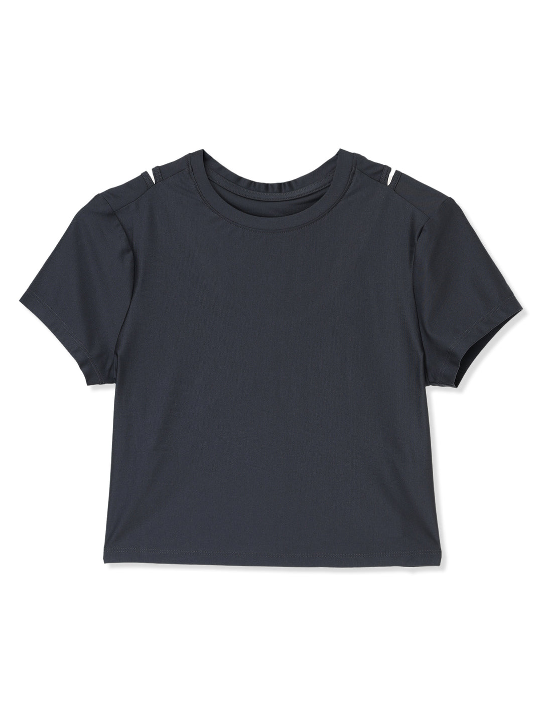 UA ヒートギア クロップ ショートスリーブ Tシャツ【レディース】 (アンスラサイト系)