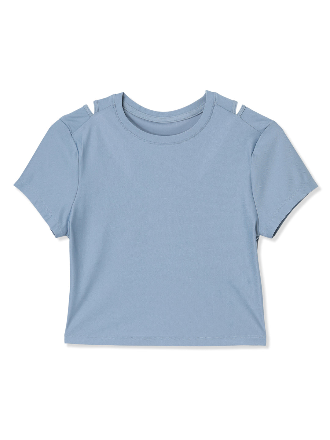 UA ヒートギア クロップ ショートスリーブ Tシャツ【レディース】 (ブルーウィンド)