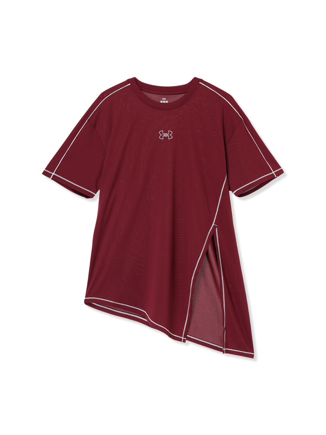 UA テック オーバーサイズ タイドアップ ショートスリーブ Tシャツ【レディース】 (ヴィンテージマルーン)