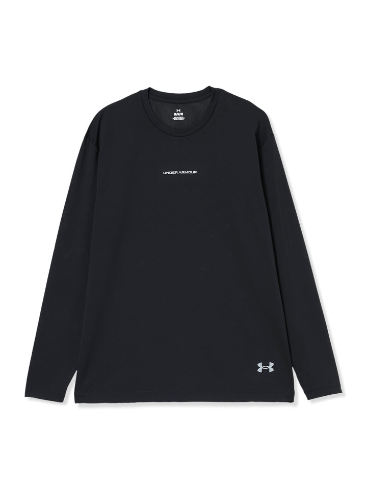 UA ストレッチ グラフィック ロングスリーブシャツ (ブラック)
