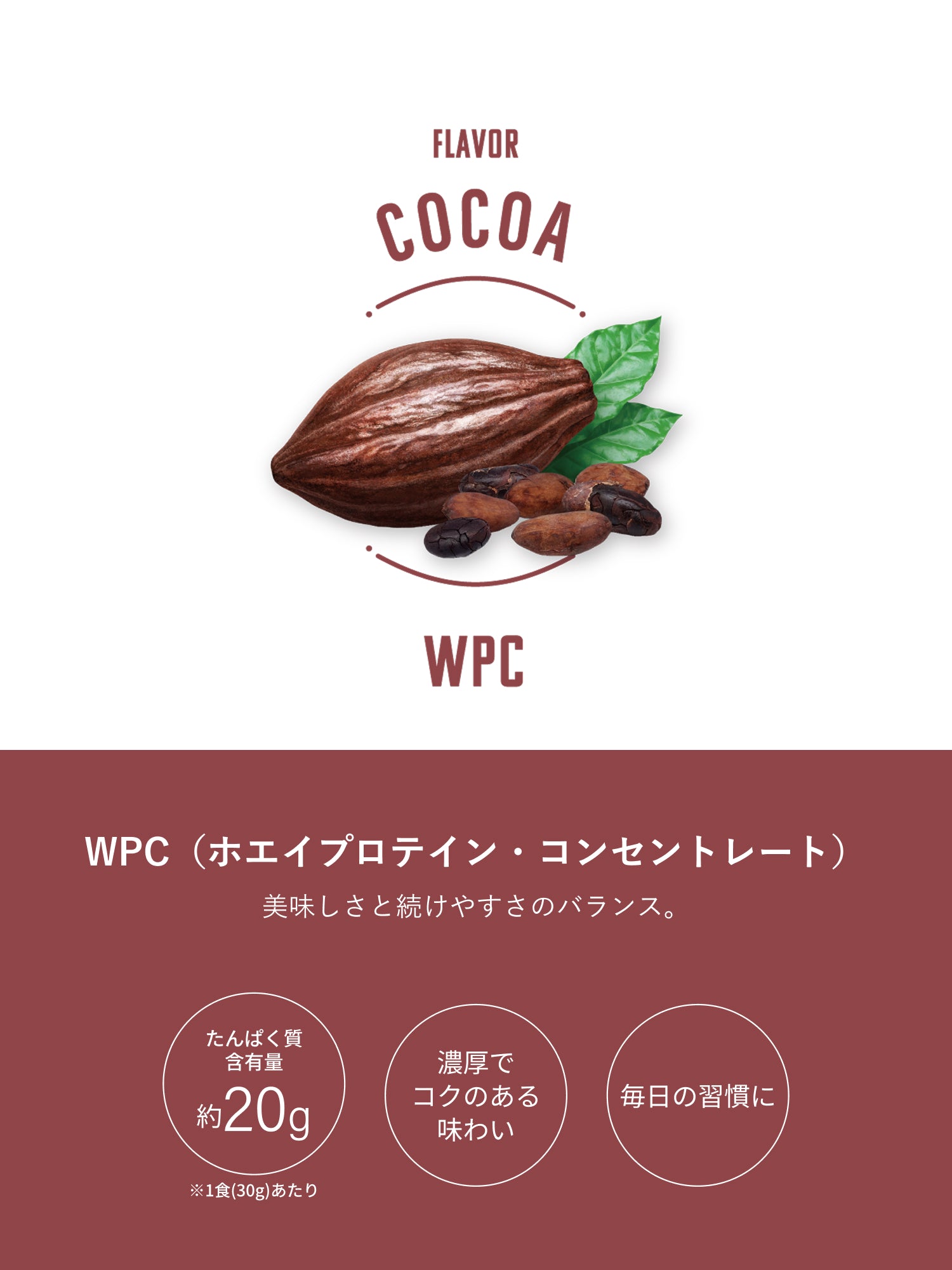 PROTEIN WPC［ココア 900g］ – A PROP公式オンラインストア