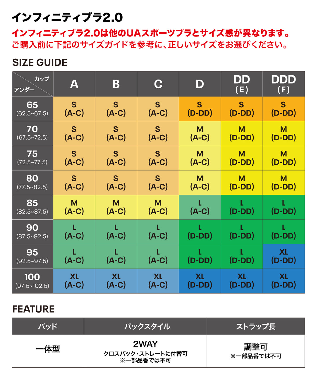 UA インフィニティ ブラ 2.0 ハイサポート【レディース】