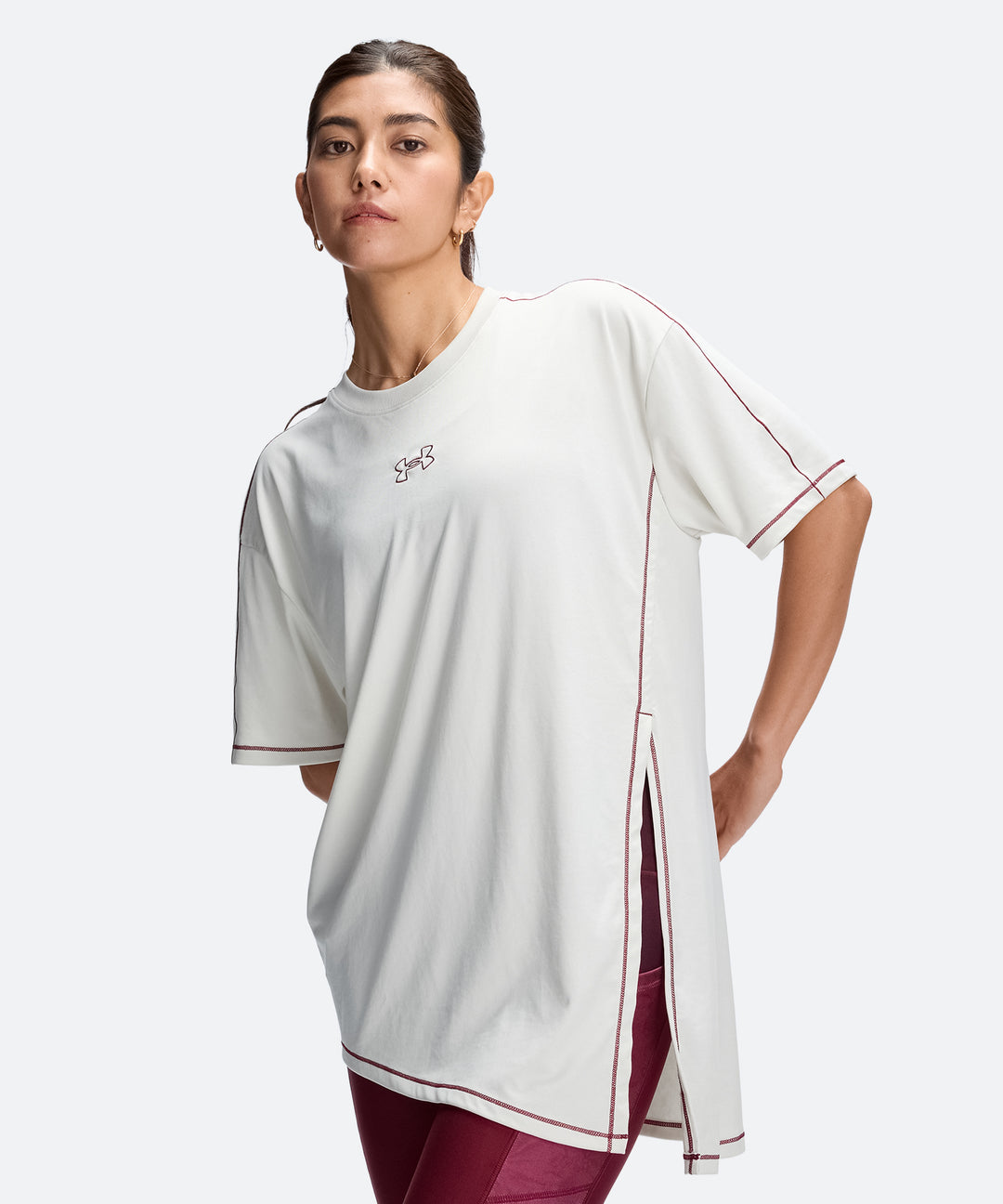 UA テック オーバーサイズ タイドアップ ショートスリーブ Tシャツ【レディース】