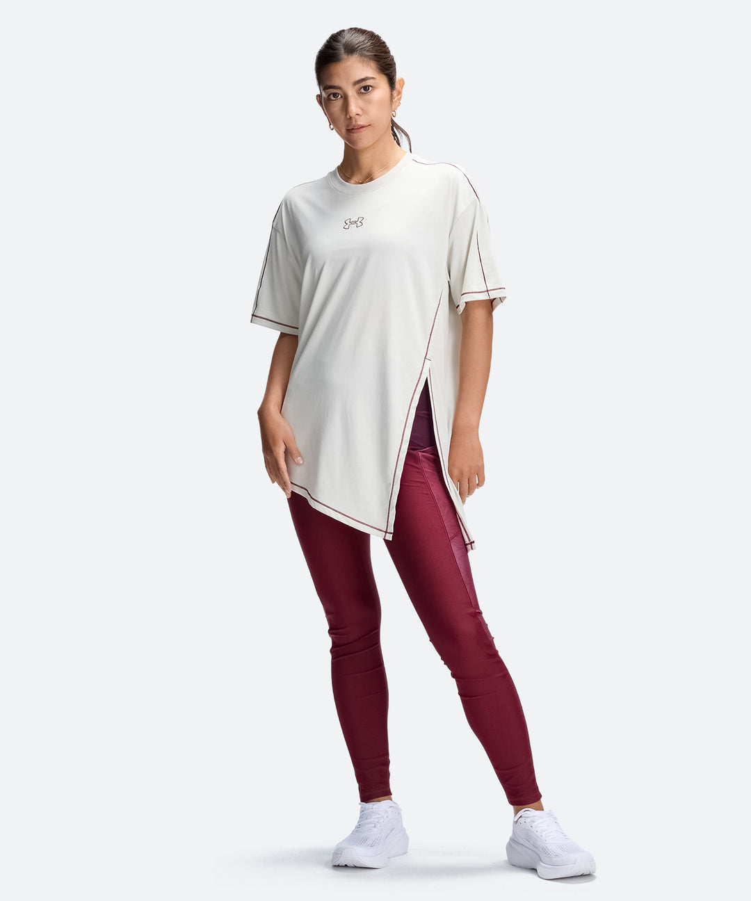 UA テック オーバーサイズ タイドアップ ショートスリーブ Tシャツ【レディース】