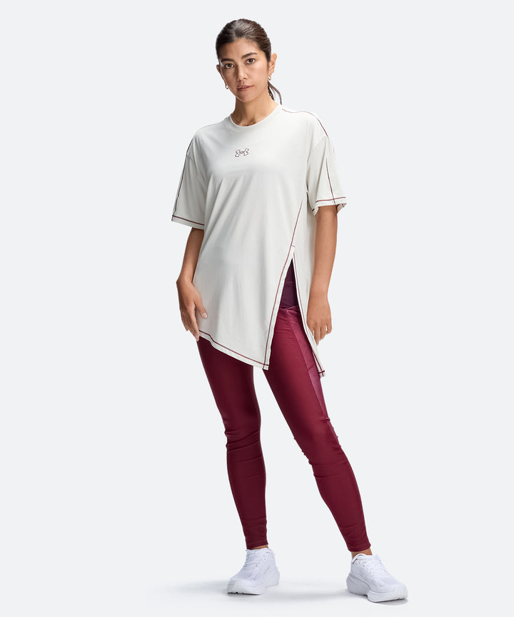 UA テック オーバーサイズ タイドアップ ショートスリーブ Tシャツ【レディース】