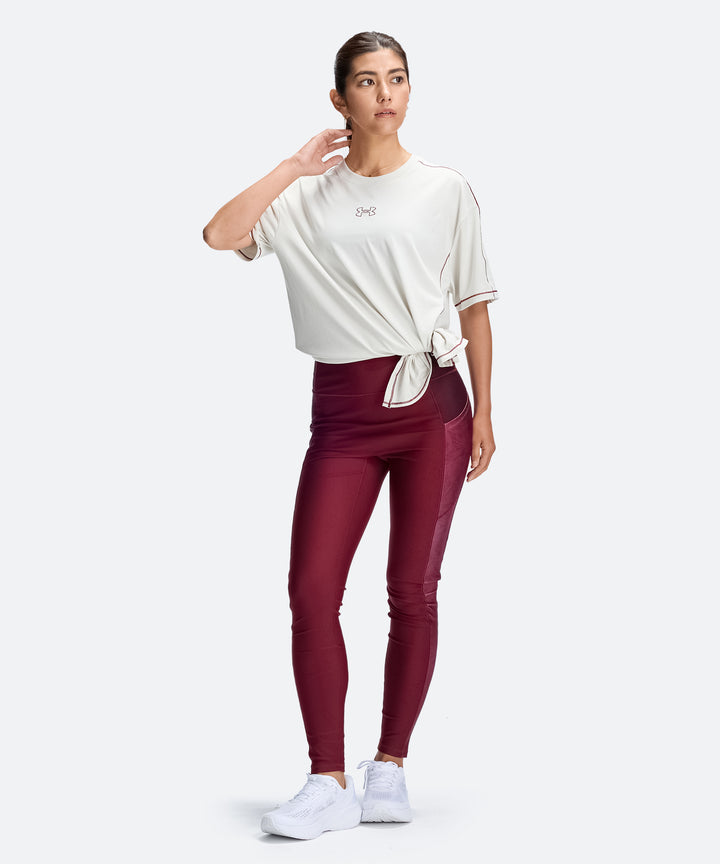 UA テック オーバーサイズ タイドアップ ショートスリーブ Tシャツ【レディース】