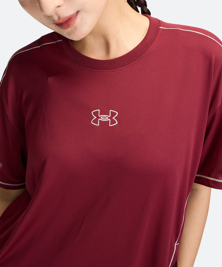 UA テック オーバーサイズ タイドアップ ショートスリーブ Tシャツ【レディース】