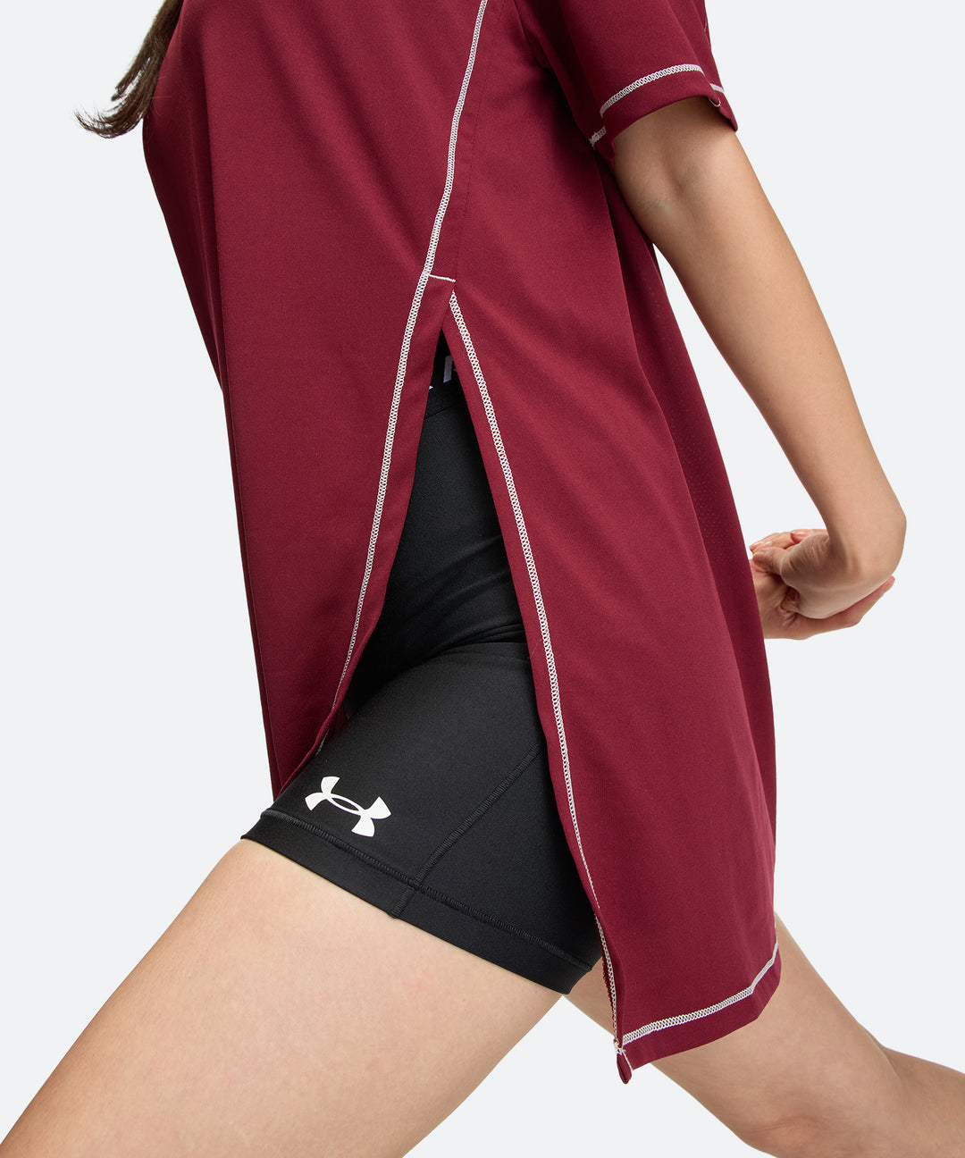 UA テック オーバーサイズ タイドアップ ショートスリーブ Tシャツ【レディース】