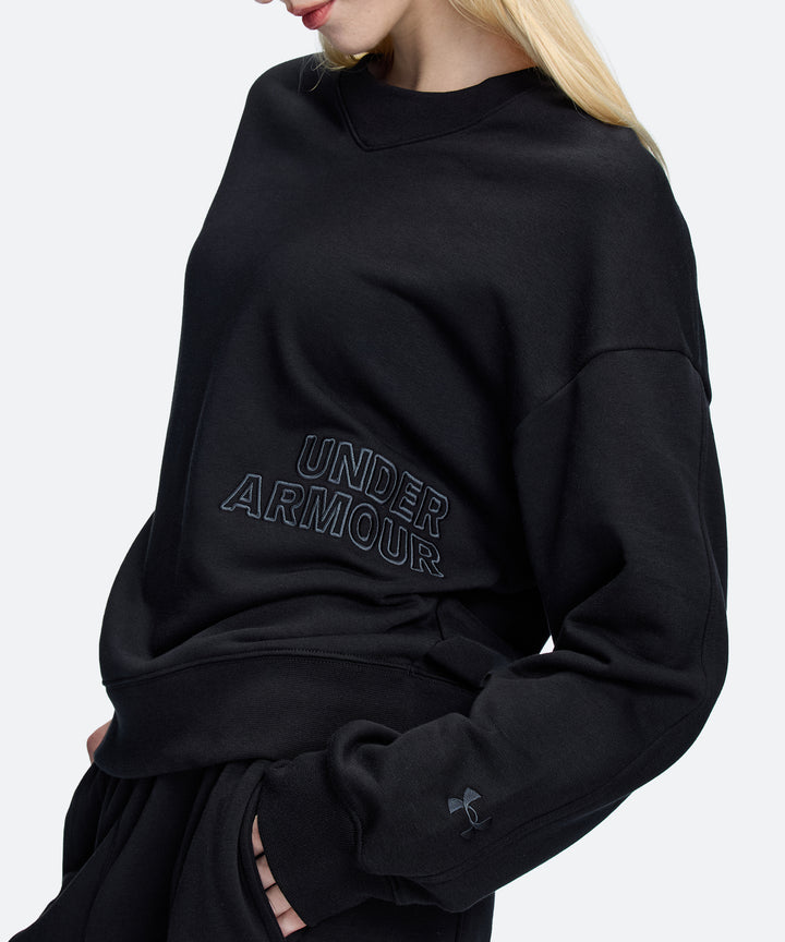 UA エッセンシャル テリー エンブロイダリー クルー【レディース】
