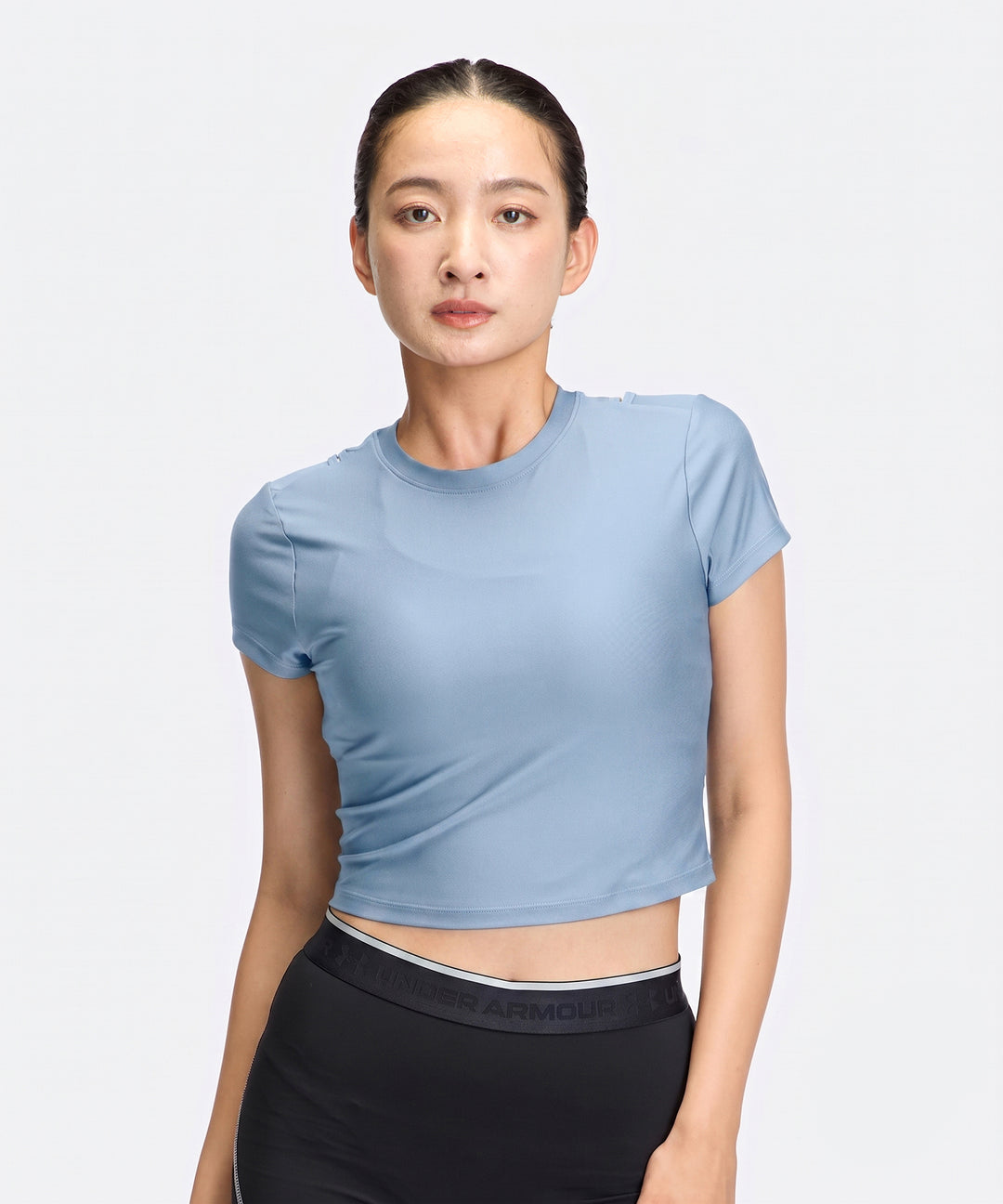 UA ヒートギア クロップ ショートスリーブ Tシャツ【レディース】